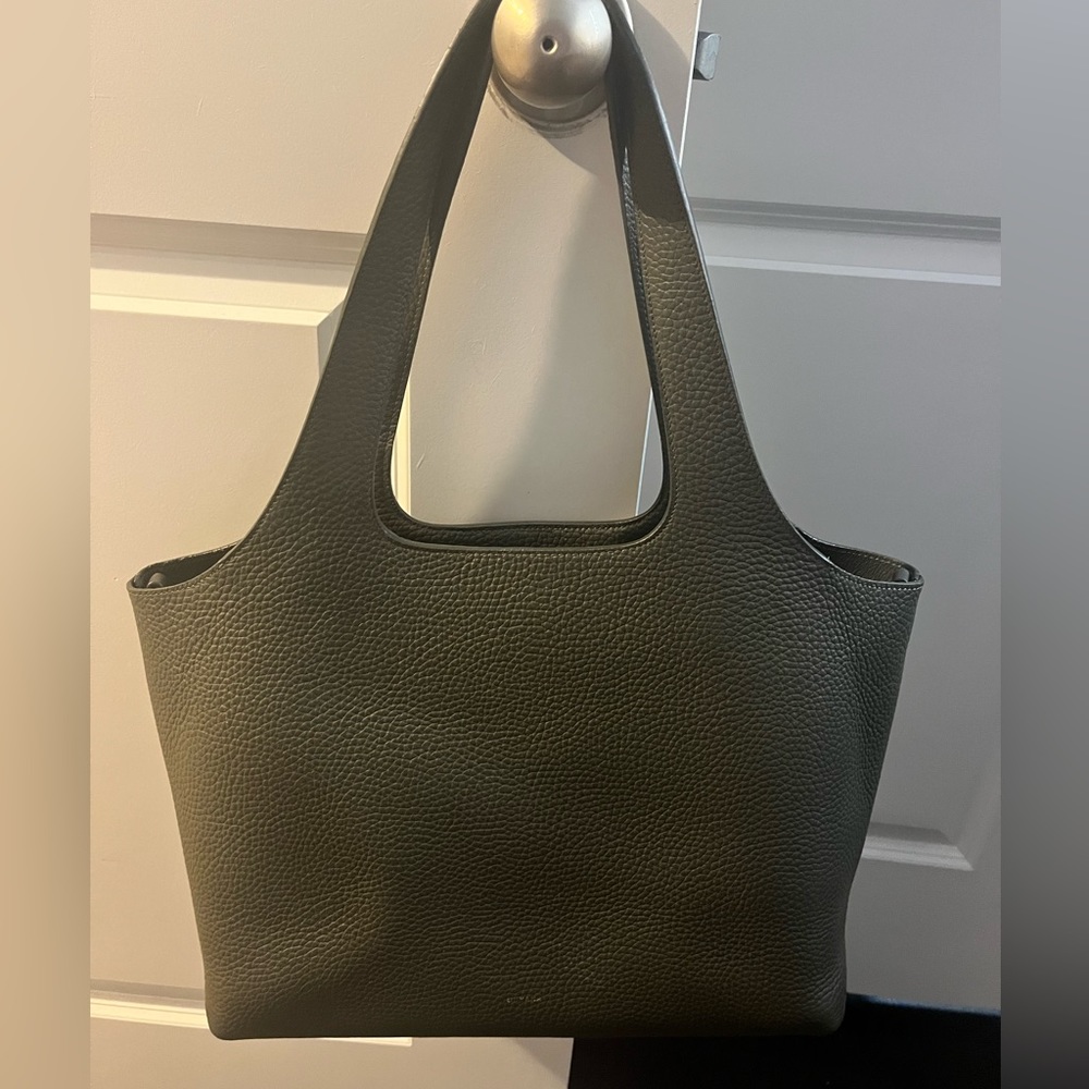 Cuyana system tote dark olive 13 inches